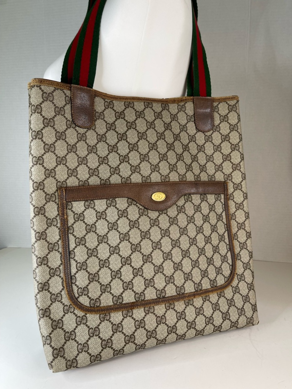 GUCCI CC MONOGRAM SHERRY LINE TOTE - Picture 15 of 15